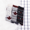 autumn and winter maple leaf pattern socks